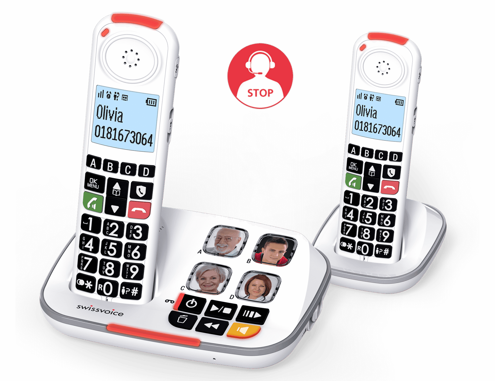 Swissvoice Xtra 2355 Duo Amplified Number Blocker Telephone and Additional Handset
